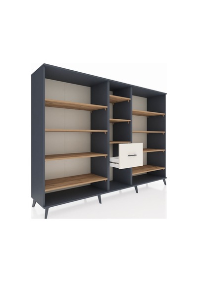 Hyperion Dolap 11 Raflı 3 Çekmeceli 220x44x163 Antrasit-çam/ayta Antrasit-çam/aytaşı Hyperion Dolap 11 Raflı 3 Çekmeceli 220x44x163 Antrasit-çam/ayta Antrasit-çam/aytaşı