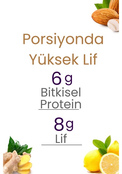 Limonlu & Zencefilli Hurmalı Protein Bar 55gr 2xbar X3 Adet