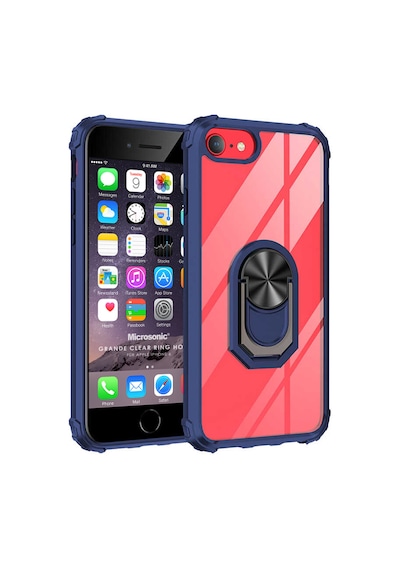 Microsonic Apple Uyumlu iPhone 6 Kılıf Grande Clear Ring Holder