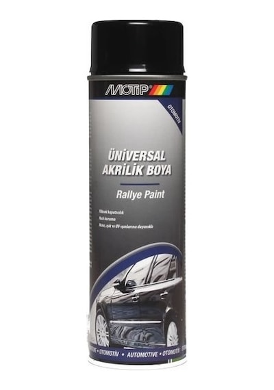 Motip Mat Siyah Üniversal Akrilik Boya Spreyi 500 ML.