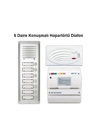 6 Daire Konuşmalı Hoparlörlü Diafon