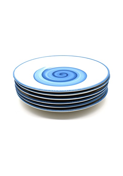 Tulu Reactive Mavi 24 Cm Servis Tabağı 6 Parça Renkli