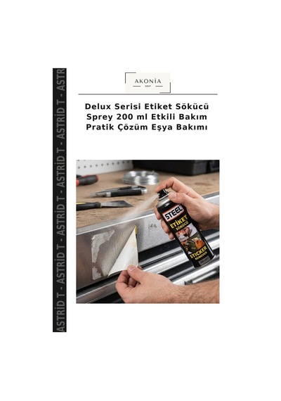 Delux Serisi Etiket Sökücü Sprey 200 Ml Etkili Bakım Pratik Çözüm Eşya Bakımı