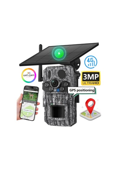 3 Sensörlü Gps Destekli 4g Sim Kartlı Solar Foto Kapan Kamera-134946