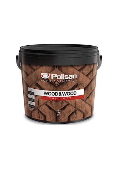 Polisan Wood&Wood Antaging Ahşap Verniği Yarımat Su Bazlı Ver...