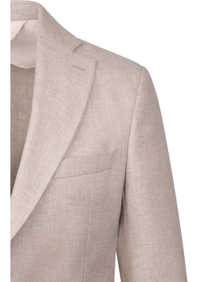 Hatemoğlu Bej Regular Fit Mono Yaka Casual Keten Ceket 14202023c009 G72 1852623 Bej