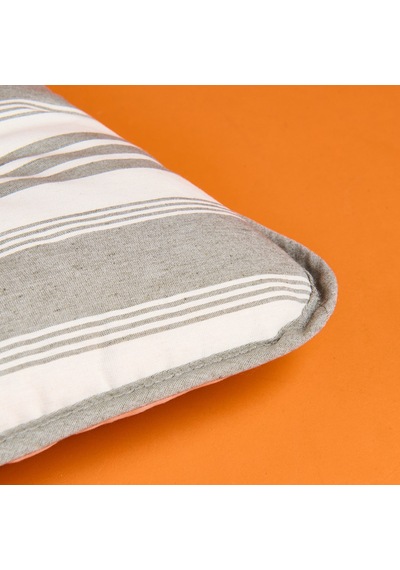 Soft Pute Sandalye Minderi - Ekru / Yeşil - 43x43 Cm Renkli