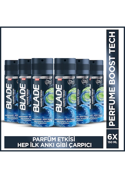 Blade Marine Fresh Deodorant 6 x 150 ML