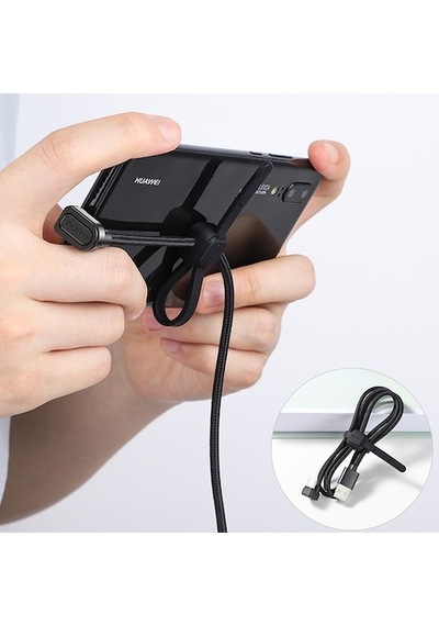 Kuulaa U-Shape Mobile Game Usb Type C Oyuncu Şarj Kablosu 1Metre (531394938)-Siyah