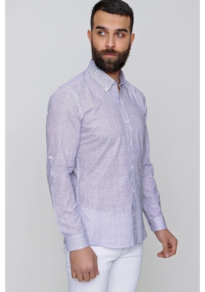 Efor G 1472 Slim Fit Beyaz Spor Gömlek Beyaz