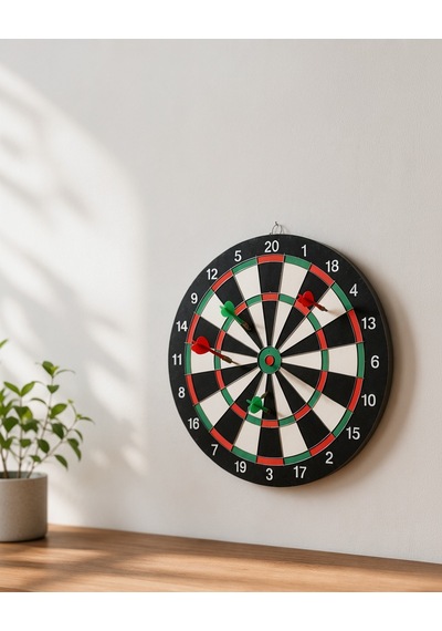 17 İnç Sağlam Ahşap Gövdeli Dart Tahtası