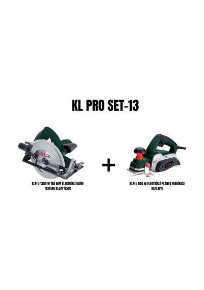 Klpro Set-13 1350W 185 MM Elektrikli Daire Testere + 850W Planya Makinesi
