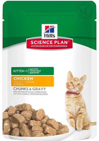 Hill's Tender Chunks Kitten Tavuklu Pouch Yavru Kedi Maması 85 G