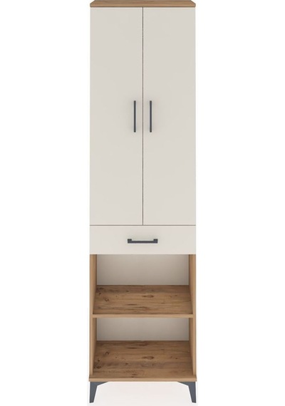 Arges Dolap 3 Raflı Tek Çekmeceli Tek Askılı 60x30x221 Çam-aytaşı Atlas Çam