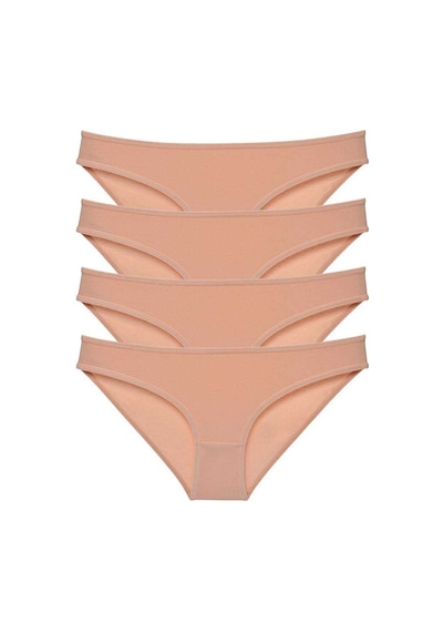 Royaleks 4 adet Süper Eko Set Likralı Kadın Slip Külot Ten RYL-EKO4003 Ten