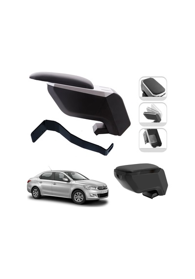 Mis Paket Citroen C-elysee 2012-2024 Delmesiz Çelik Ayaklı Kolçak + Askılı Koku + Micro Fiber Bez + Torpido Süngeri