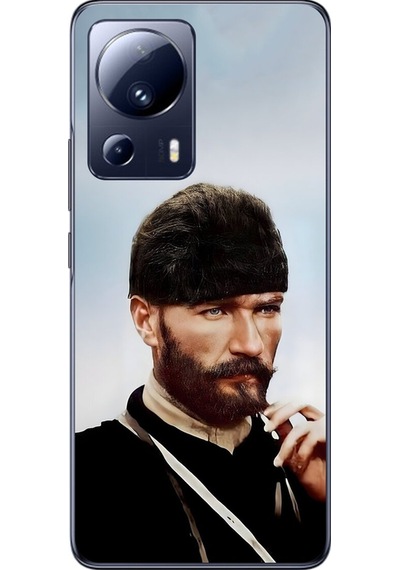 Xiaomi Mi 13 Lite Uyumlu Şeffaf Kılıf Atatürk 2 Tasarımlı