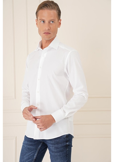Efor Slim Fit %100 Pamuk Non Iron Kumaş Klasik Beyaz Gömlek Gk 735 Beyaz Efor Slim Fit %100 Pamuk Non Iron Kumaş Klasik Beyaz Gömlek Gk 735 Beyaz
