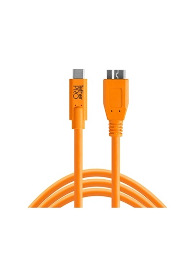 Tether Tools CUC3315-ORG 4.6m USB Kablosu (USB-C - USB 3.0 Micro-