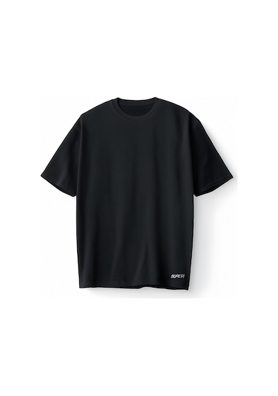 Bumeta Japon Ejderhası Baskılı Oversize Unisex Tişört T-shirt Siyah
