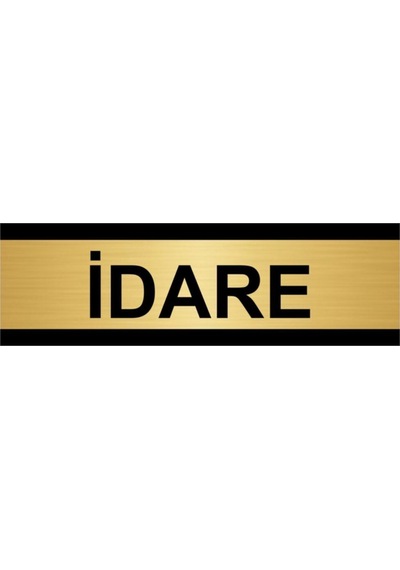 Idare 7x20cm Altın Renk Metal Yönlendirme Levhası
