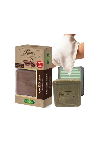 Phytoflora Kahve Özlü Sabun 125 G + Sabunluk + Kese