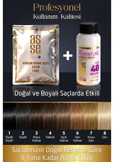 Asse Hair Colors For Professionals Bleaching Powder Ultra Yoğun Saç Renk Açıcı