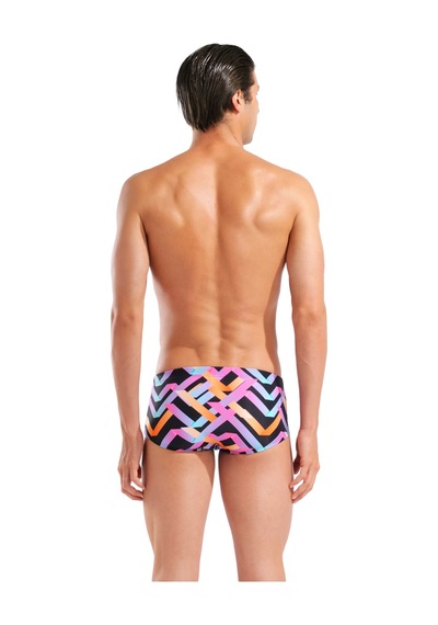 Arena Texture Swim Low Waist Short Erkek Mayo Black Multi White Black Multi White