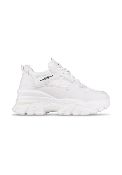 M.p 241-1663 Poli Hafif Taban Bağcıklı Kadın Sneaker Beyaz Beyaz