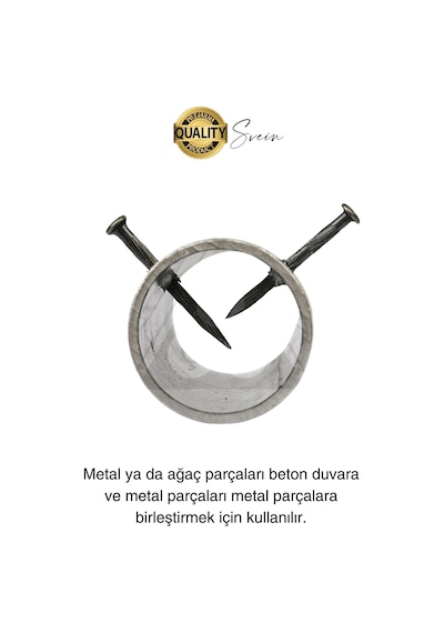 20 Adet 3x30 Kanallı Çelik Beton Çivisi 3 Cm Duvar Saat Ayna Resim Tablo Asmak Ahşap Metal Sivri Diğer