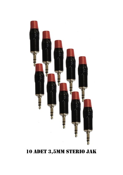 3.5 Mm Stereo Çivi Jak Lehim Tipi Fiş Kulaklık Aux Bilgisayar Ses Kablosu Giriş Tamir Jakı 10 Adet