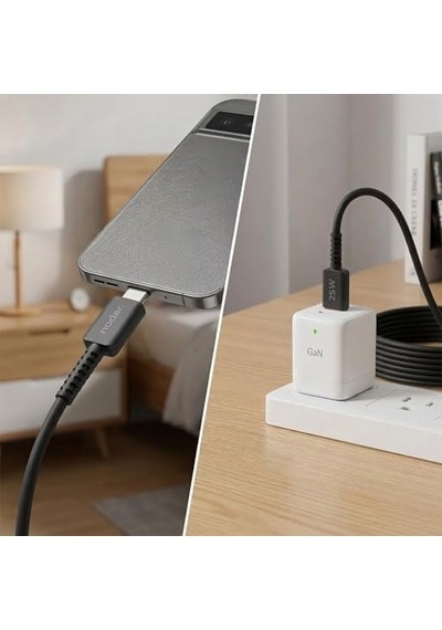 Nodar 25w Usb-c To Type-c Hızlı Şarj Ve Data Kablosu 1 Metre - Pd Şarj Kablosu, Siyah
