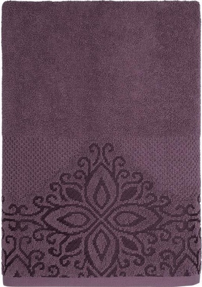 Pamuk Tekli Havlu Jakarlı Karna Home Klover - 70 X 140 Lavanta