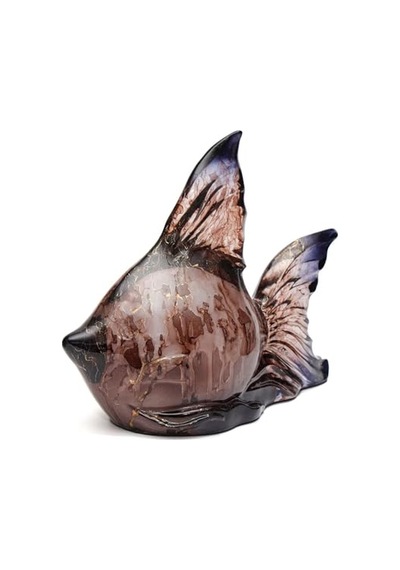 Dekoratif Ocean Art Kahverengi Balık Heykeli 23 Cm Diğer