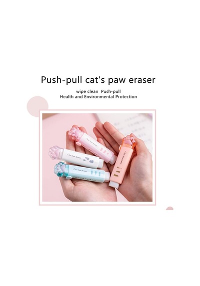 Pati Silgi Pvc Kırtasiye Hediyelik Gift Kedi Pençe Pembe Kurşun