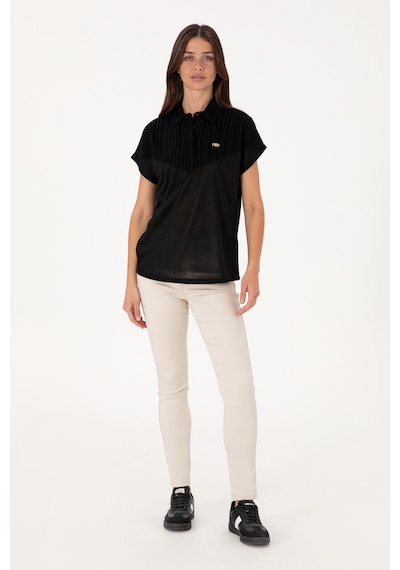 U.S. Polo Assn. Kadın Siyah Polo Yaka Tişört 50300663-VR046