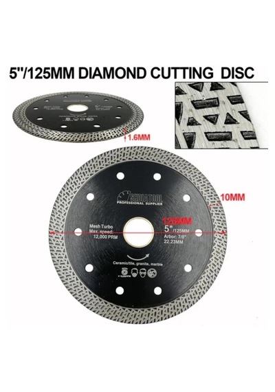 Shdıatool Mesh Turbo 5" 125mm Granit Mermer Elmas Taşlama Diski