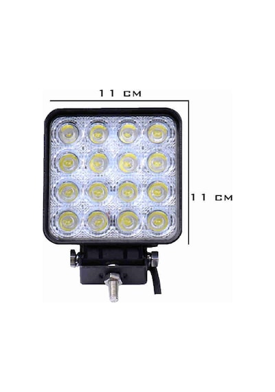 Off Road Sis Farı Sis Lambası 16 Led Kare 2'li Paket Beyaz
