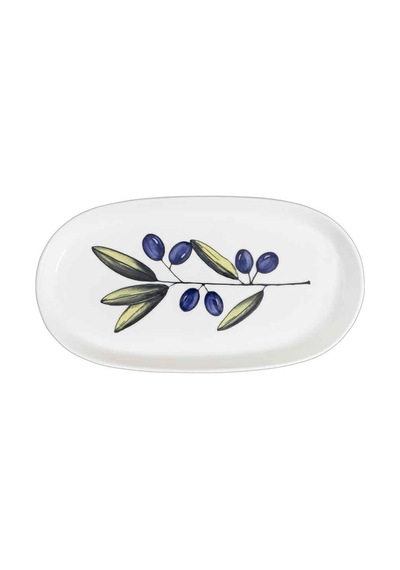 The Mia Olivos Oval Servis 4lü 21 Cm Çok Renkli