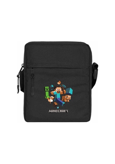 Minecraft Elements Siyah Omuz Çantası