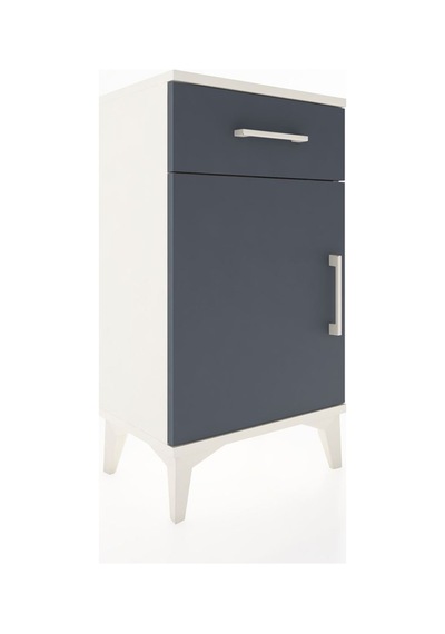 Arges Komodin Tek Raflı Tek Çekmeceli Tek Kapaklı 44x30x80 Aytaşı-antrasit Aytası