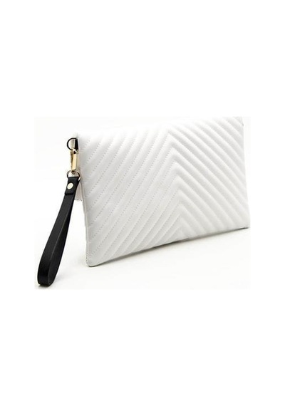 Silver Polo Sp1134 Kadın Portföy & Clutch Kapitone V Beyaz-beyaz