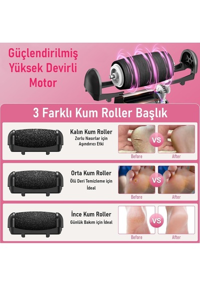 10 Lu Ayak Bakım Seti Elektrikli Nasır Ayak Törpüsü Ve Pedikür Şarjlı Ve Taşınabilir