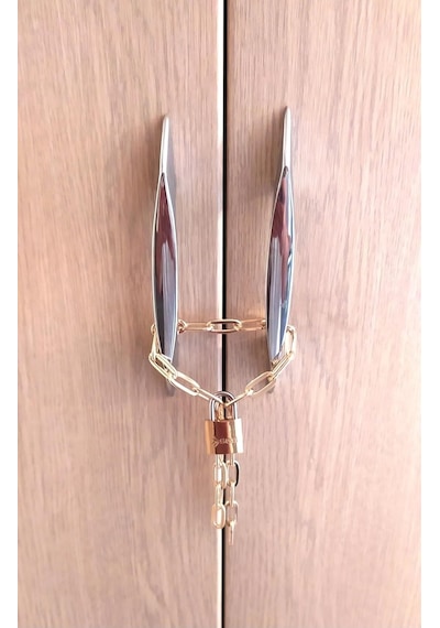 Zincirli Kilit Dolap Yurt Spor Dolabı Çocuk Kilidi Asma Kilit/paslanmaz / 35 Cm. Renk:gold