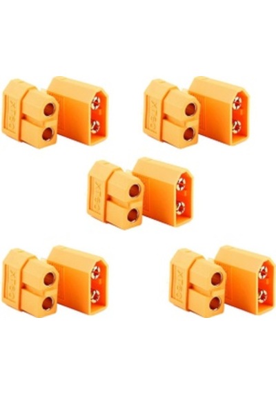 5 Çift Xt60 Konnektör Seti Lipo Pil Batarya Xt 60 Soket Erkek Dişi Set Yüksek Akım Isı Dayanıklı