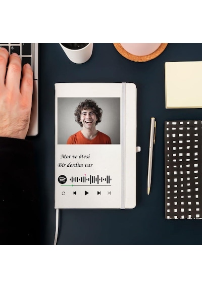 Kişiye Özel Spotify Barkod Tasarımlı Defter