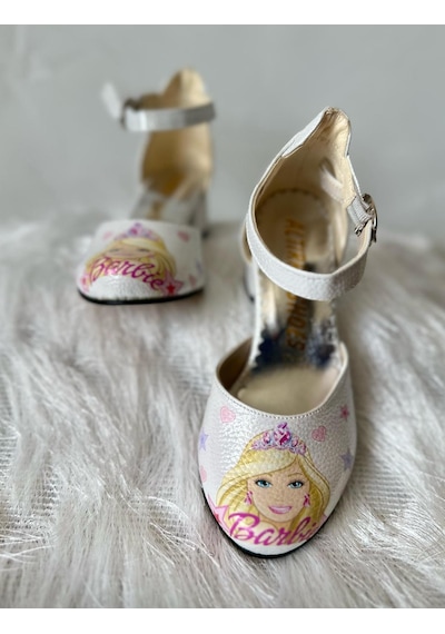 Ga&la Gala Barbie Baskılı Topuklu Çocuk Ayk Krem