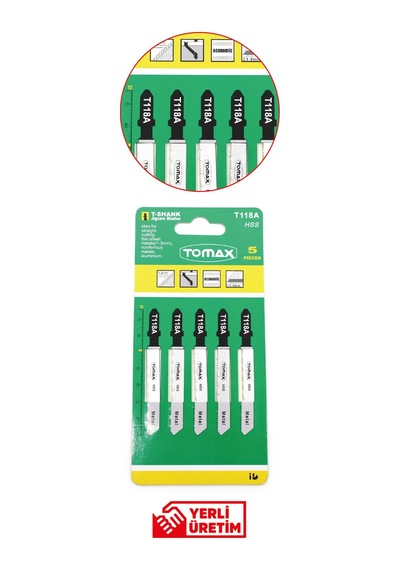 2250 Metal Kesme Dekupaj Ağzı T-118a 5 Li Paket Profesyonel Metal Kesim Ucu
