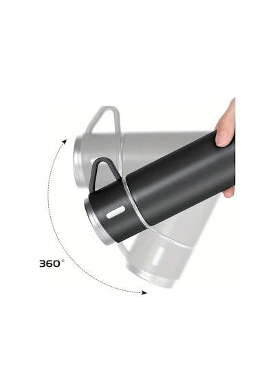 Paslanmaz Çelik Termos Renkli 3 Bardaklı 500 Ml Kutulu Set Genel