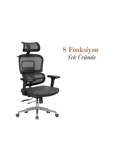 Casella Medusa Fileli Yönetici Koltuğu Ofi S Koltuğu Ergonomik, Şık Ve Fonksiyonel Siyah